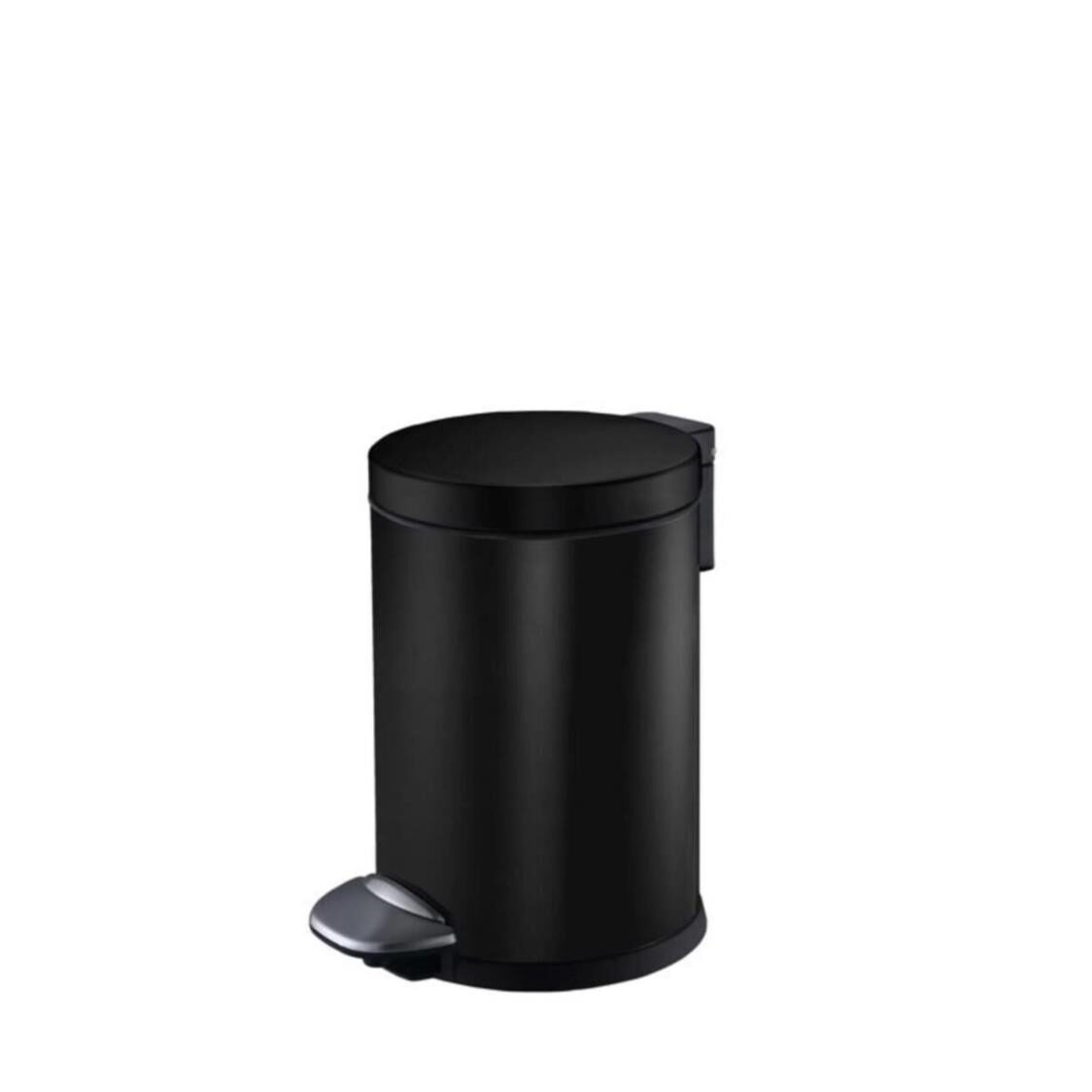Eko Luna Stainless Steel Step Bin With Soft Closing Lid - Black (EK9219 - 8 - BL) - Metro Singapore Departmental Store - Celebrating 69 Years in SG