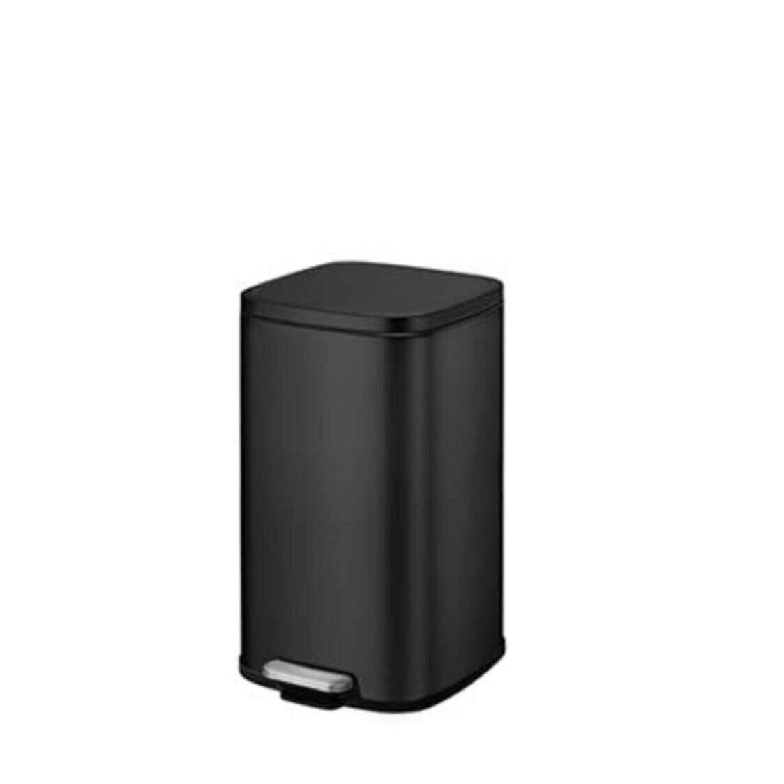 Eko Stella Stainless Steel Rectangle Step Bin With Soft Closing Lid - Black (EK9384 - 9 - MB) - Metro Singapore Departmental Store - Celebrating 69 Years in SG