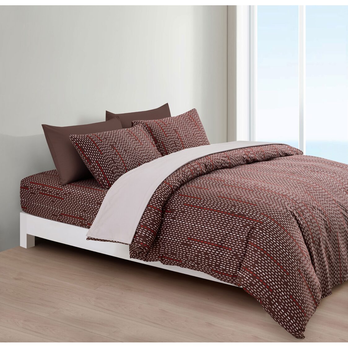 Ekohome Domus Printed 941 Fitted Sheet - Metro Singapore Departmental Store - Celebrating 69 Years in SG