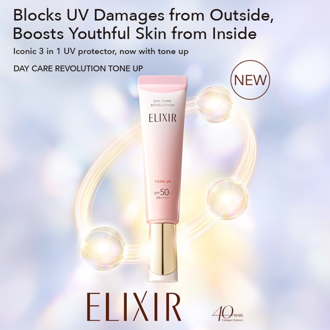 Elixir Day Care Revolution Tone Up Protector 35ml SPF50+ PA++++ - Metro Singapore Departmental Store - Celebrating 69 Years in SG