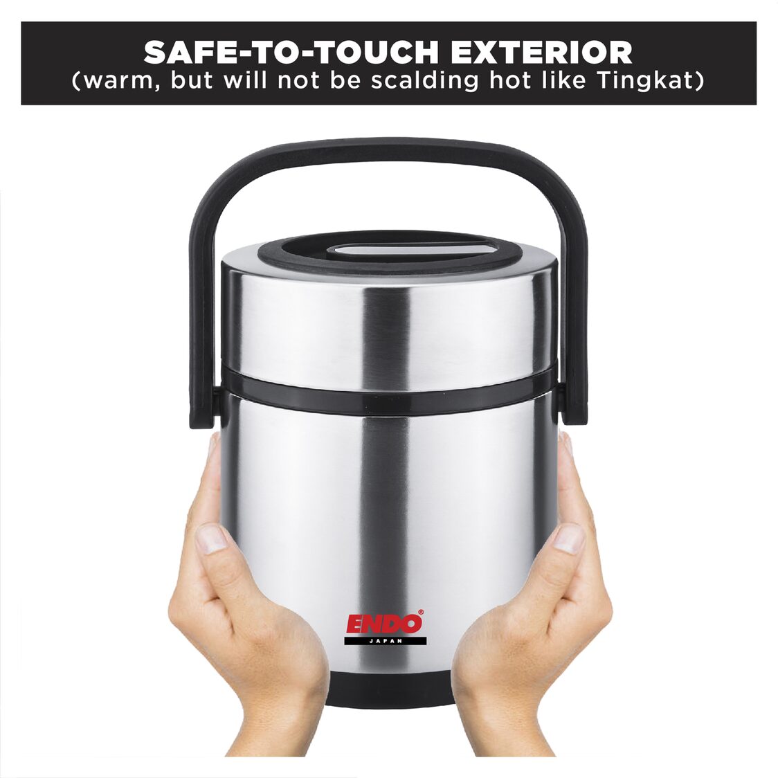 Endo 1.5L Double Stainless Steel Thermal Food Jar (CX - 4006) - Metro Singapore Departmental Store - Celebrating 69 Years in SG