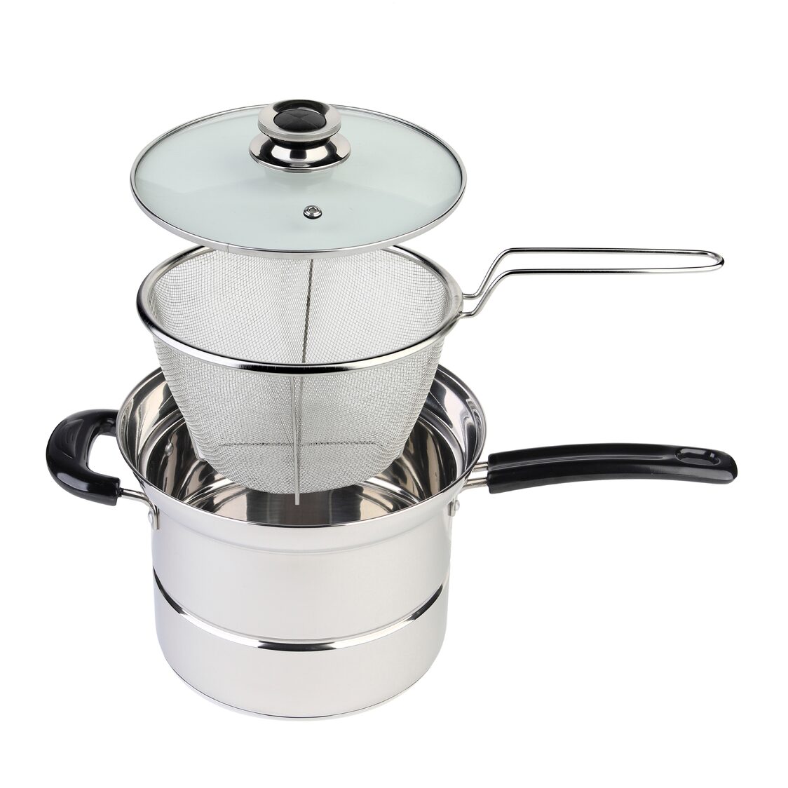 Endo 18cm Stainless Steel Multi Function Deep Fryer (E - SDF18) - Metro Singapore Departmental Store - Celebrating 69 Years in SG