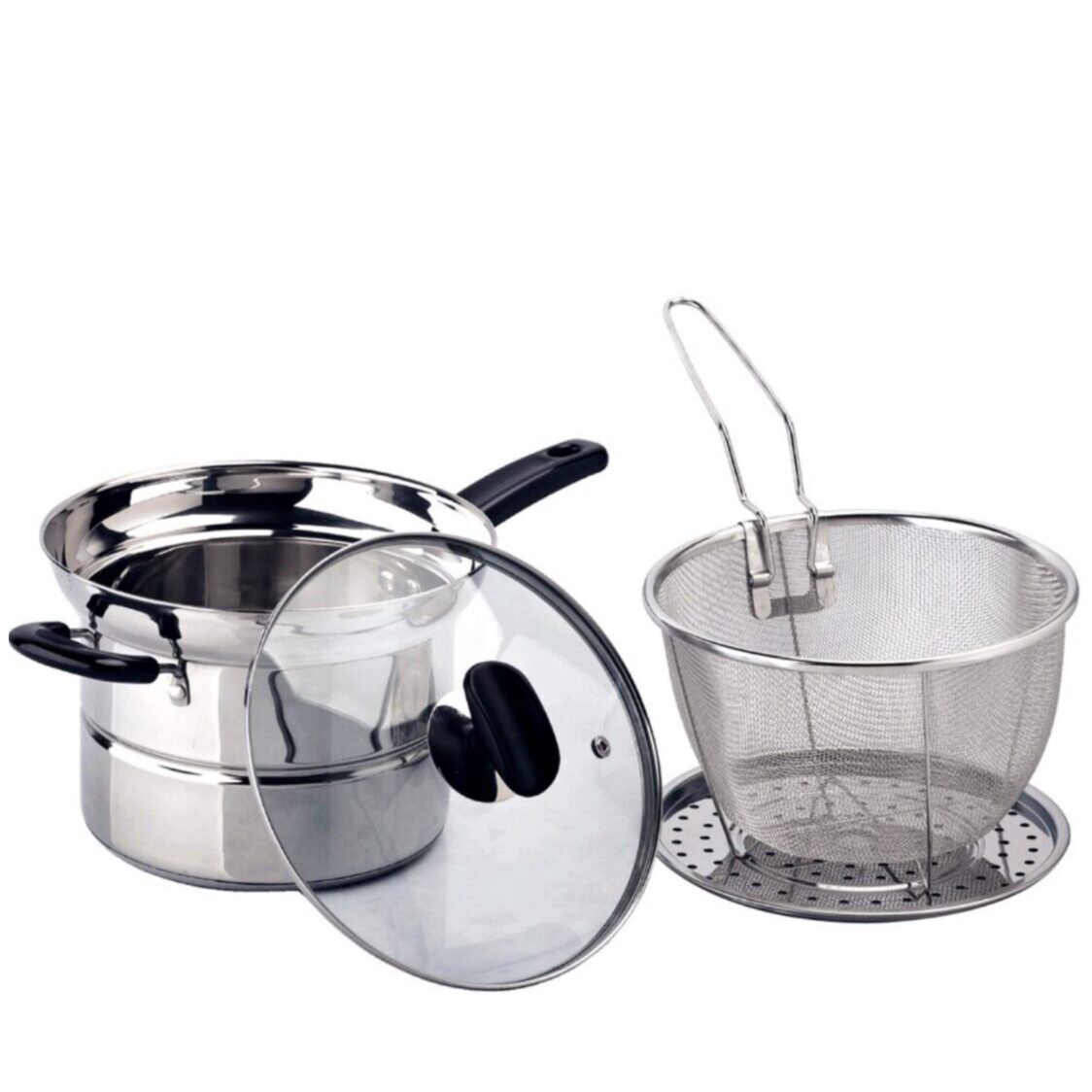Endo 18cm Stainless Steel Multi Function Deep Fryer (E - SDF18) - Metro Singapore Departmental Store - Celebrating 69 Years in SG