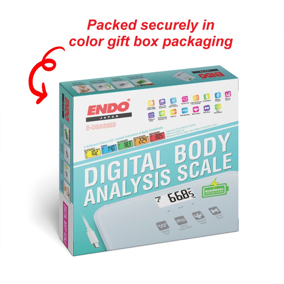 Endo Digital High Precision Body Fat Analysis Scale (E - DBAS853) - Metro Singapore Departmental Store - Celebrating 69 Years in SG