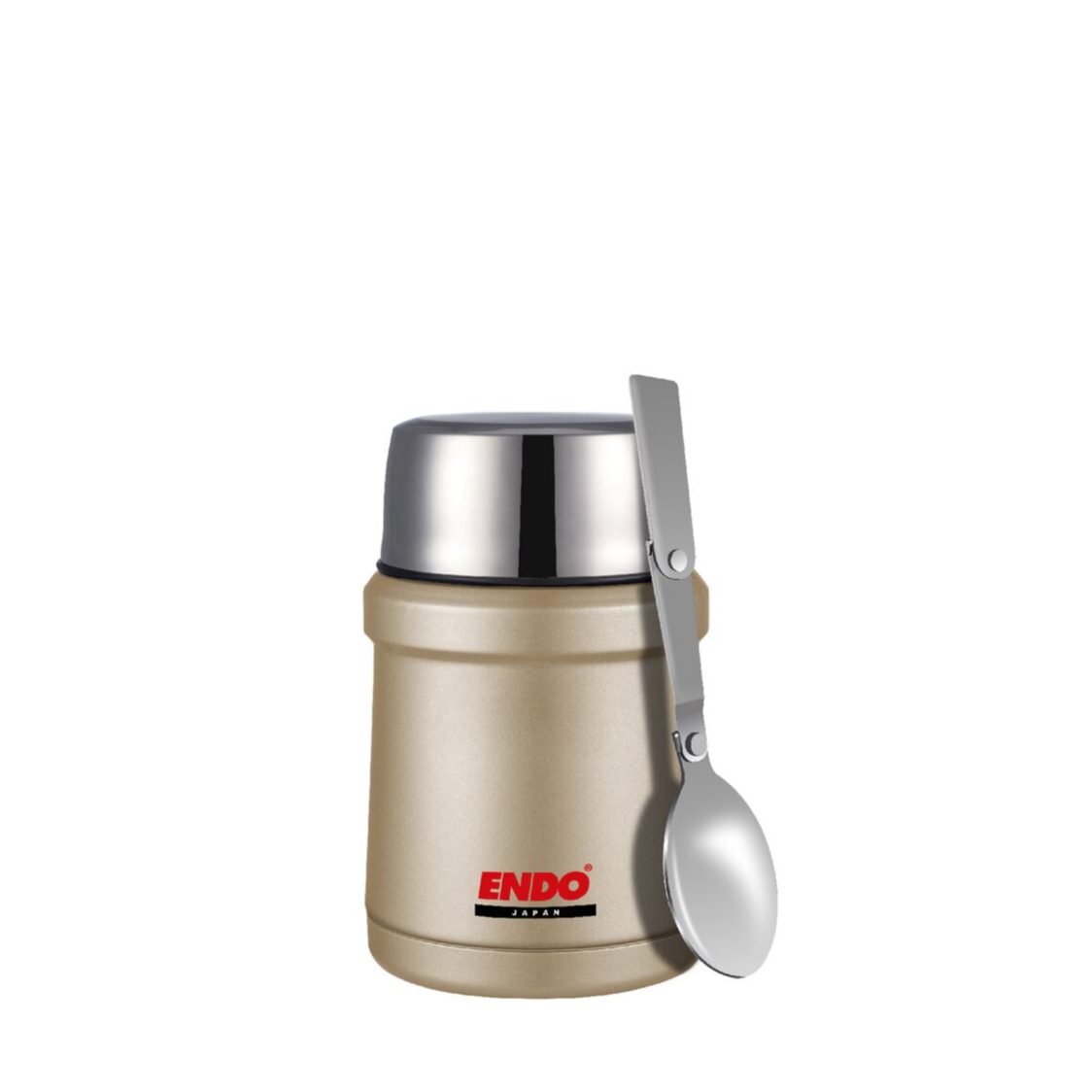 Endo Double Stainless Steel Thermal Food Jar 450ml - Champagne Gold (CX - 4007 GOLD) - Metro Singapore Departmental Store - Celebrating 69 Years in SG