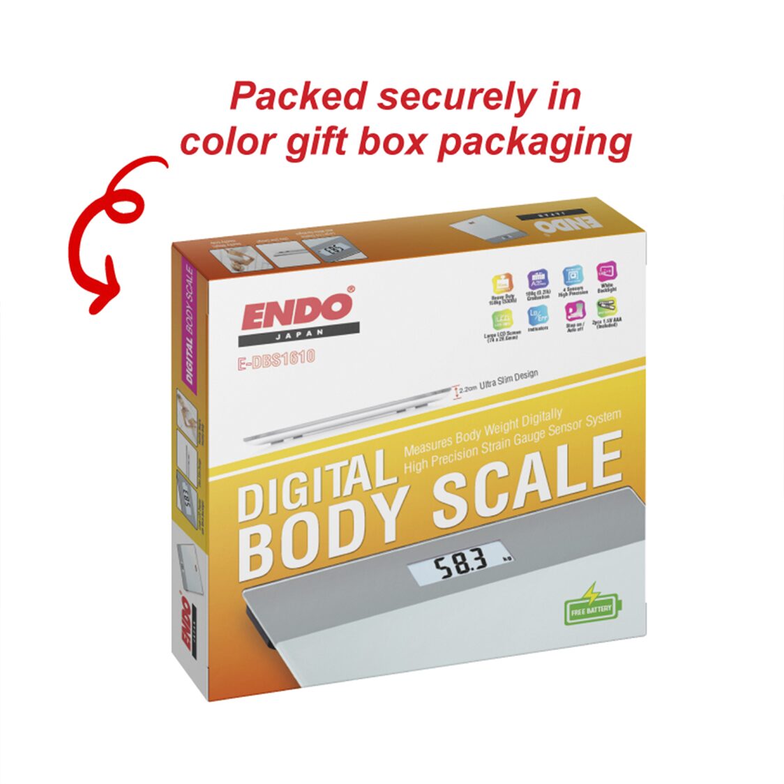 Endo High - Precision Digital Body Scale (E - DBS1610) - Metro Singapore Departmental Store - Celebrating 69 Years in SG