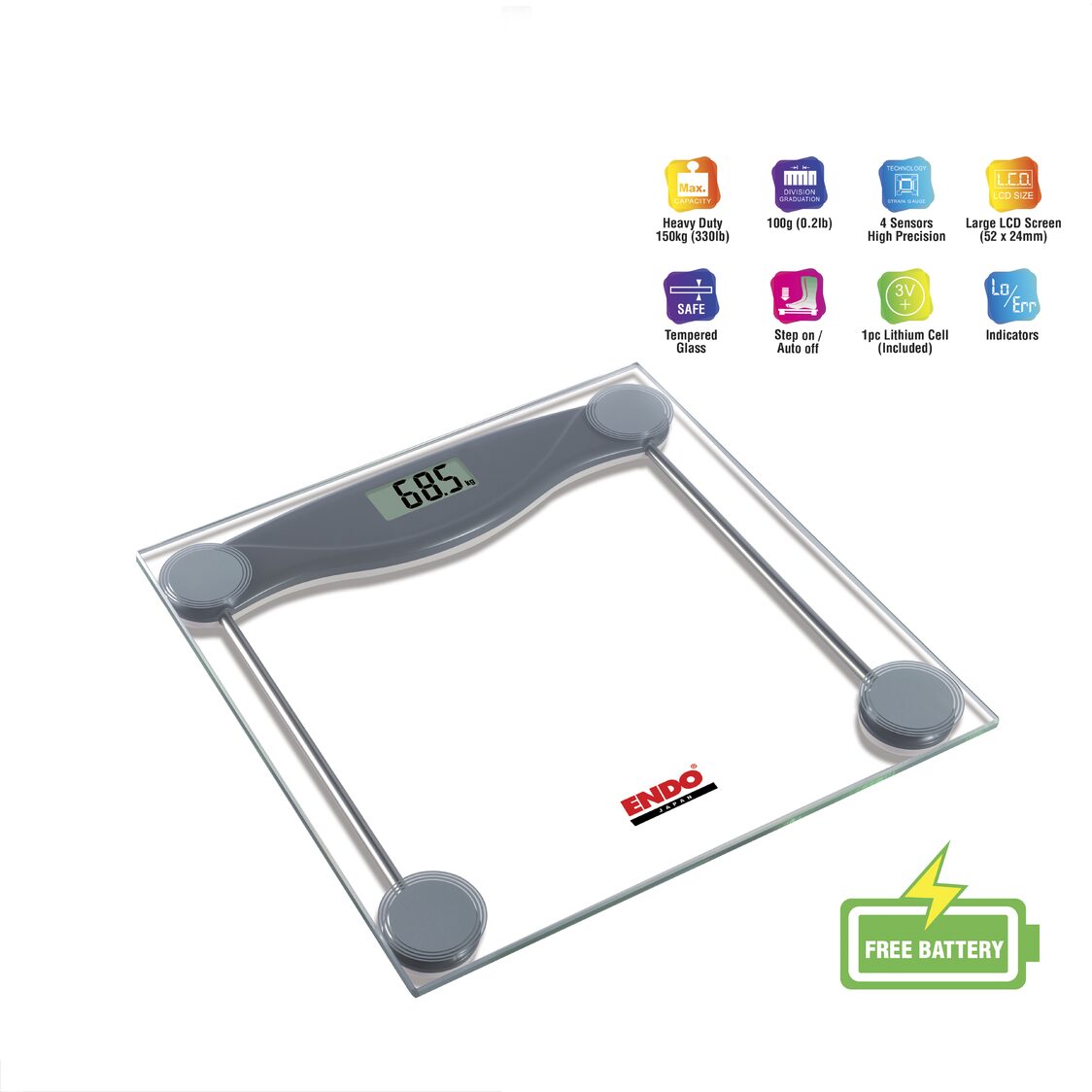 Endo High Precision Digital Body Scale (E - DBS9013) - Metro Singapore Departmental Store - Celebrating 69 Years in SG