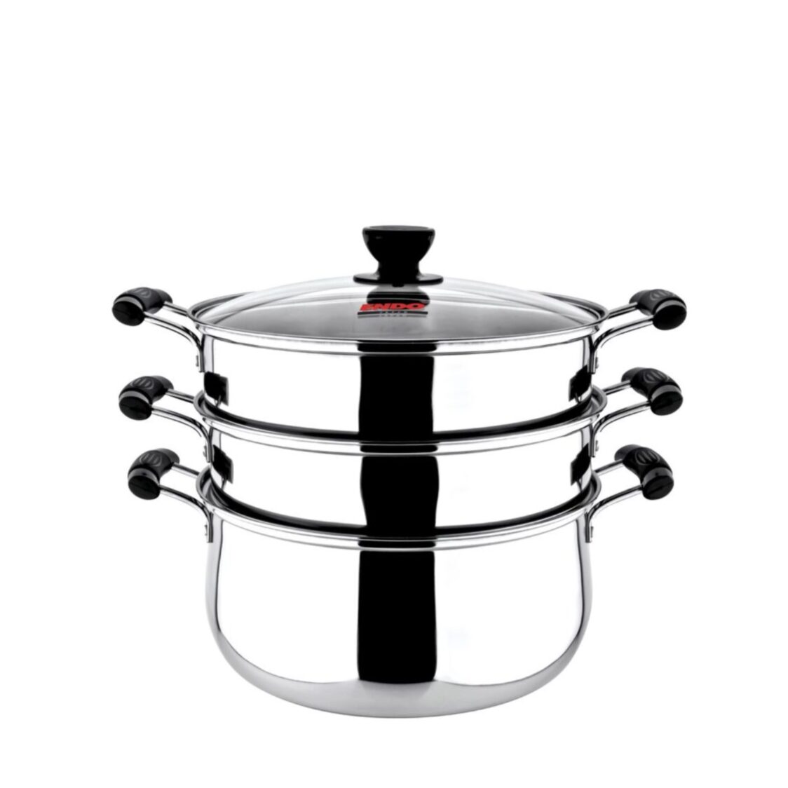 Endo Stainless Steel Steamer 30cm 3 - Tier (E - S303T) - Metro Singapore Departmental Store - Celebrating 69 Years in SG