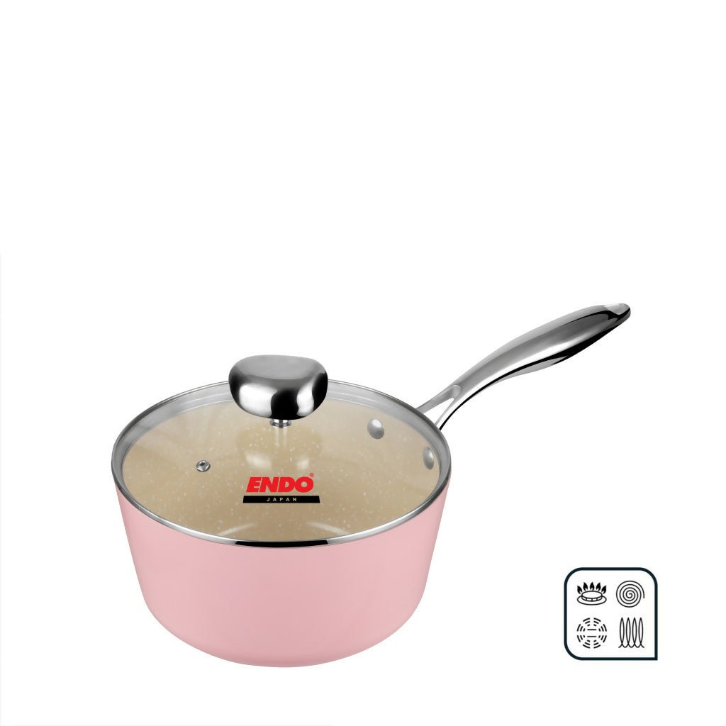 Endo Wagashi 20CM I.H. Saucepan (E - WGS - 20SA - PINK) - Metro Singapore Departmental Store - Celebrating 69 Years in SG