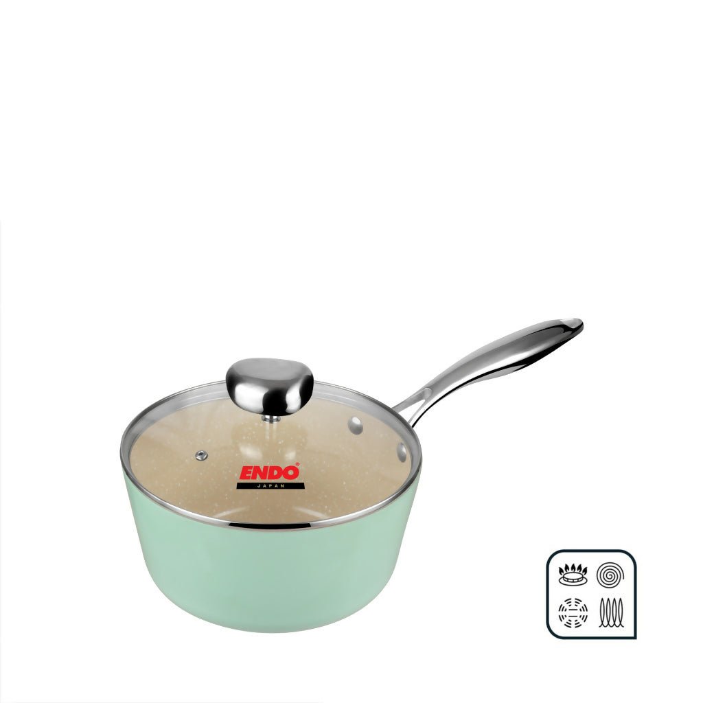 Endo Wagashi 20cm I.H. Saucepan - Green (E - WGS - 20SA - GREEN) - Metro Singapore Departmental Store - Celebrating 69 Years in SG