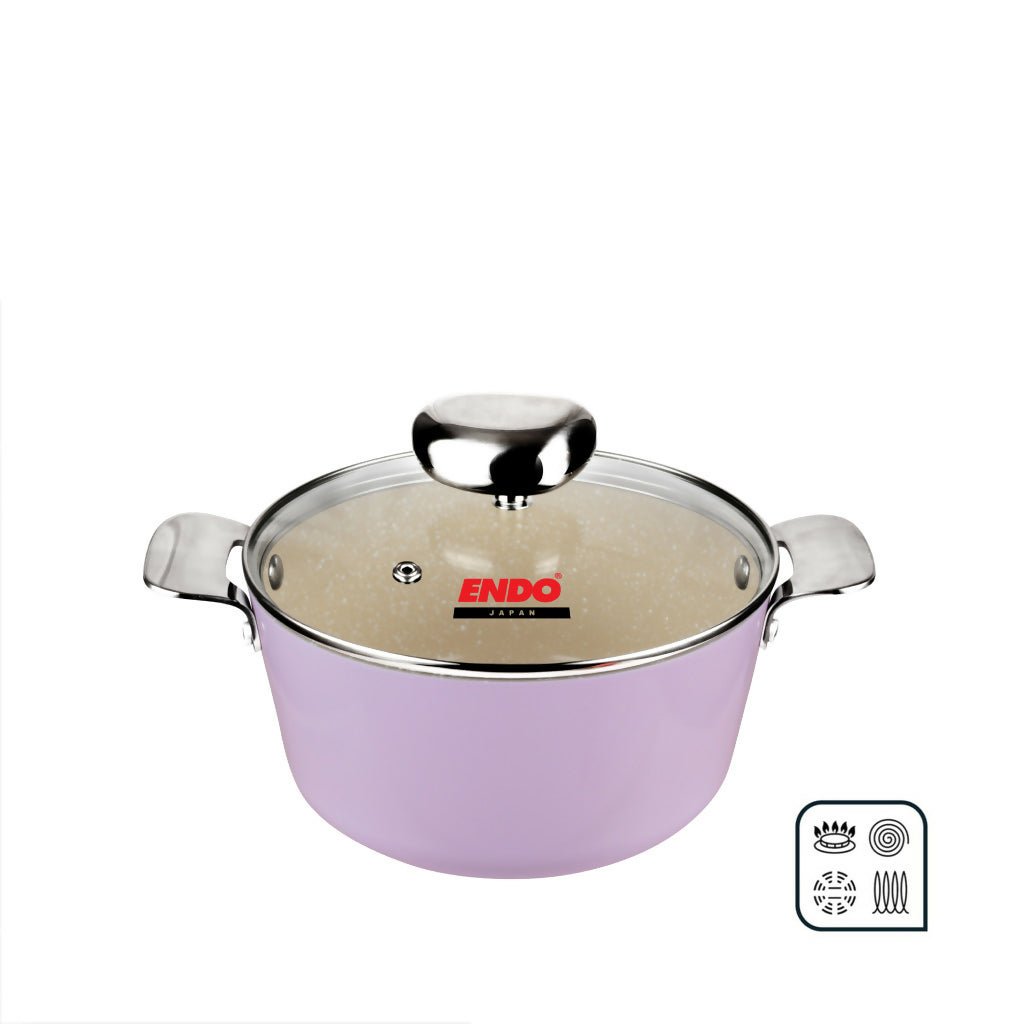 Endo Wagashi 20cm I.H. Stock Pot - Purple (E - WGS - 20SO - PURPLE) - Metro Singapore Departmental Store - Celebrating 69 Years in SG