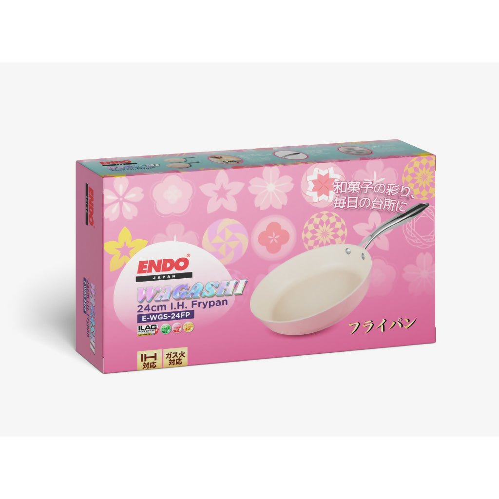 Endo Wagashi 24cm I.H. Frypan - Pink (E - WGS - 24FP - PINK) - Metro Singapore Departmental Store - Celebrating 69 Years in SG