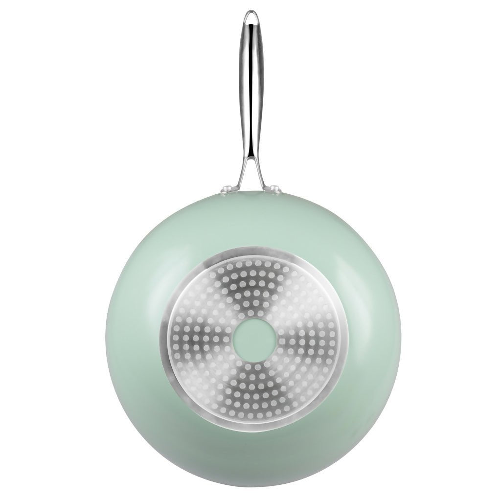 Endo Wagashi 32cm I.H. Skillet Wok - Green (E - WGS - 32SW - GREEN) - Metro Singapore Departmental Store - Celebrating 69 Years in SG