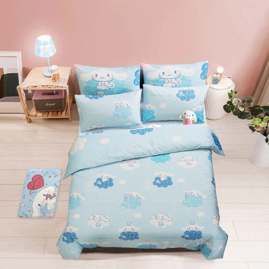 Eurotex Sanrio Cinnamoroll 900TC 100% Cotton Sateen Fitted Sheet Set (w/o Quilt Cover) - Metro Singapore Departmental Store - Celebrating 69 Years in SG