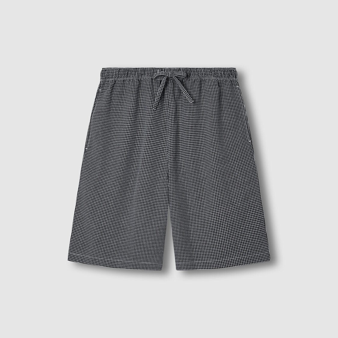 Jaju Men Cotton Check Pajama Set Zet Black