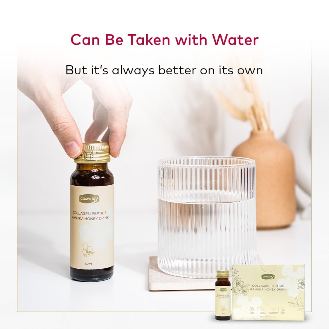 Comvita Peptide Manuka Honey Drink, 8 bottles