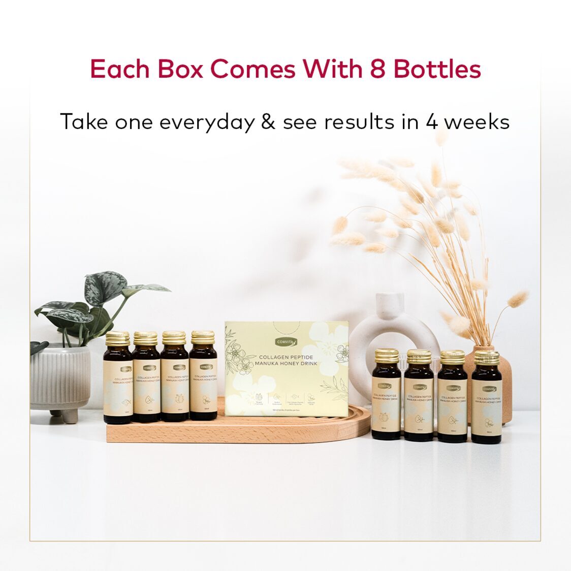 Comvita Peptide Manuka Honey Drink, 8 bottles