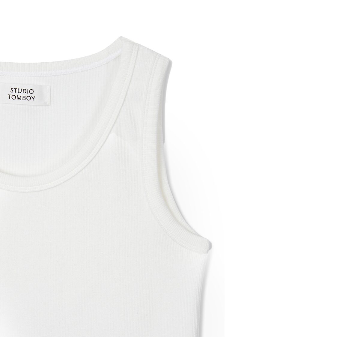 Studio Tomboy U-Neck Logo Embroidery Sleeveless