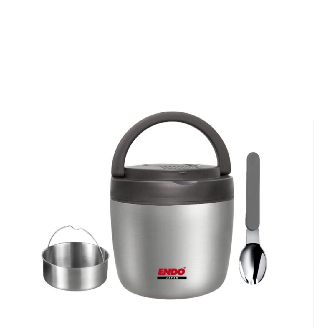 Endo Double Stainless Steel Thermal Food Carrier 1L (CX-4011)