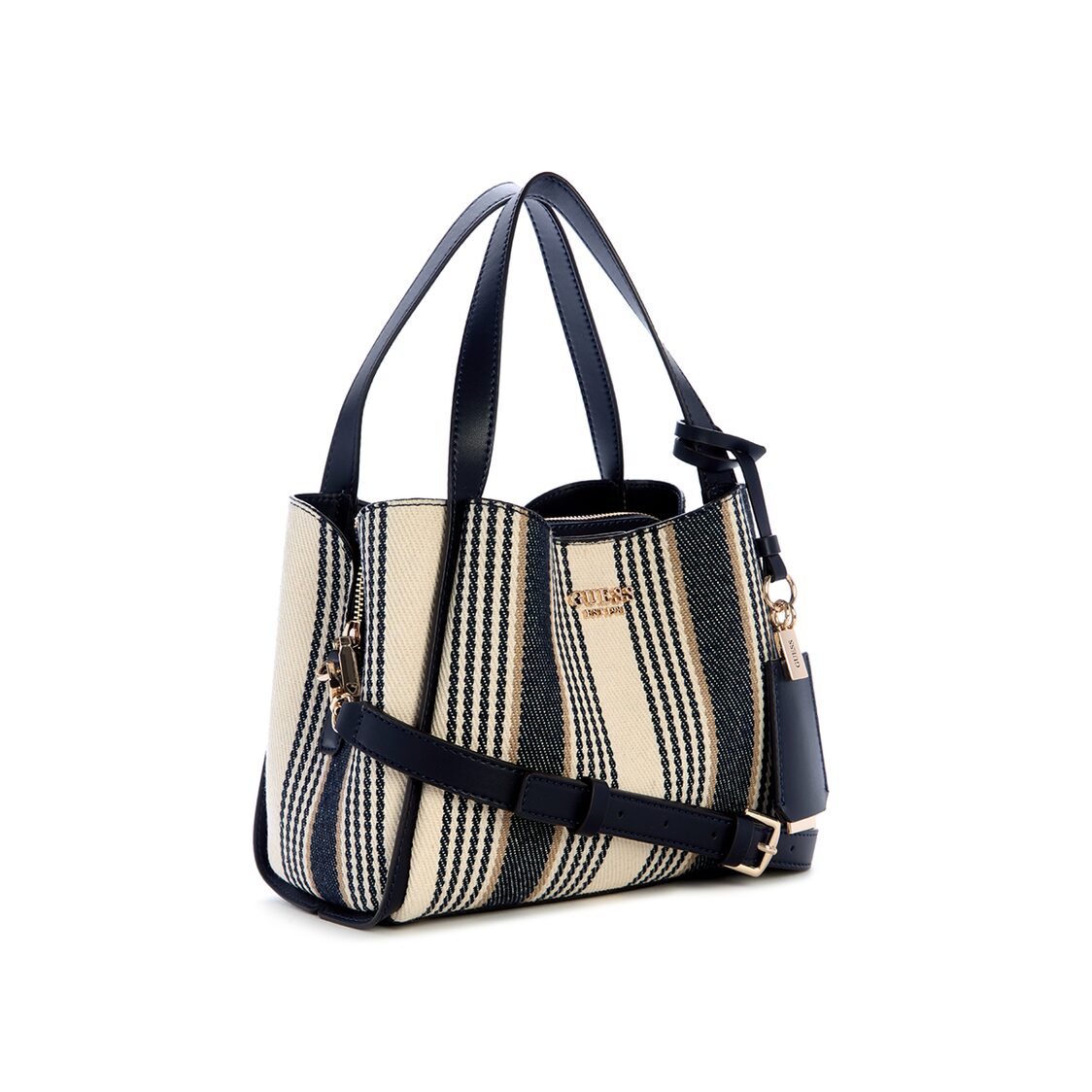 NICOLETTE SMALL GFRIEND SATCHEL,NAVY MULTI