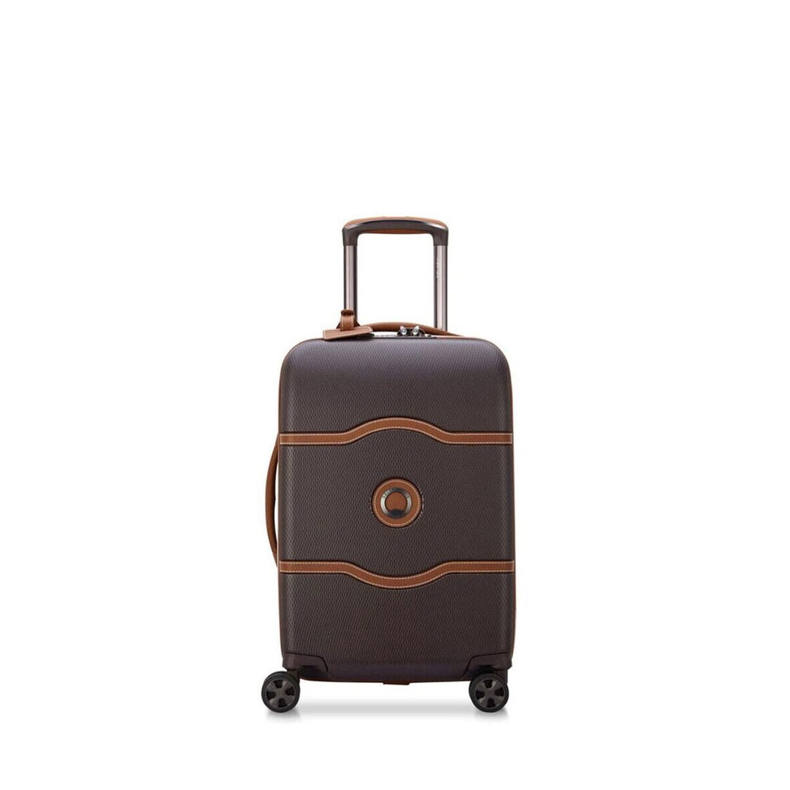 Delsey Paris Chatelet Air 2.0 4-Double Wheels Cabin Trolley Luggage Case with Zip Securitech 2 - Brown