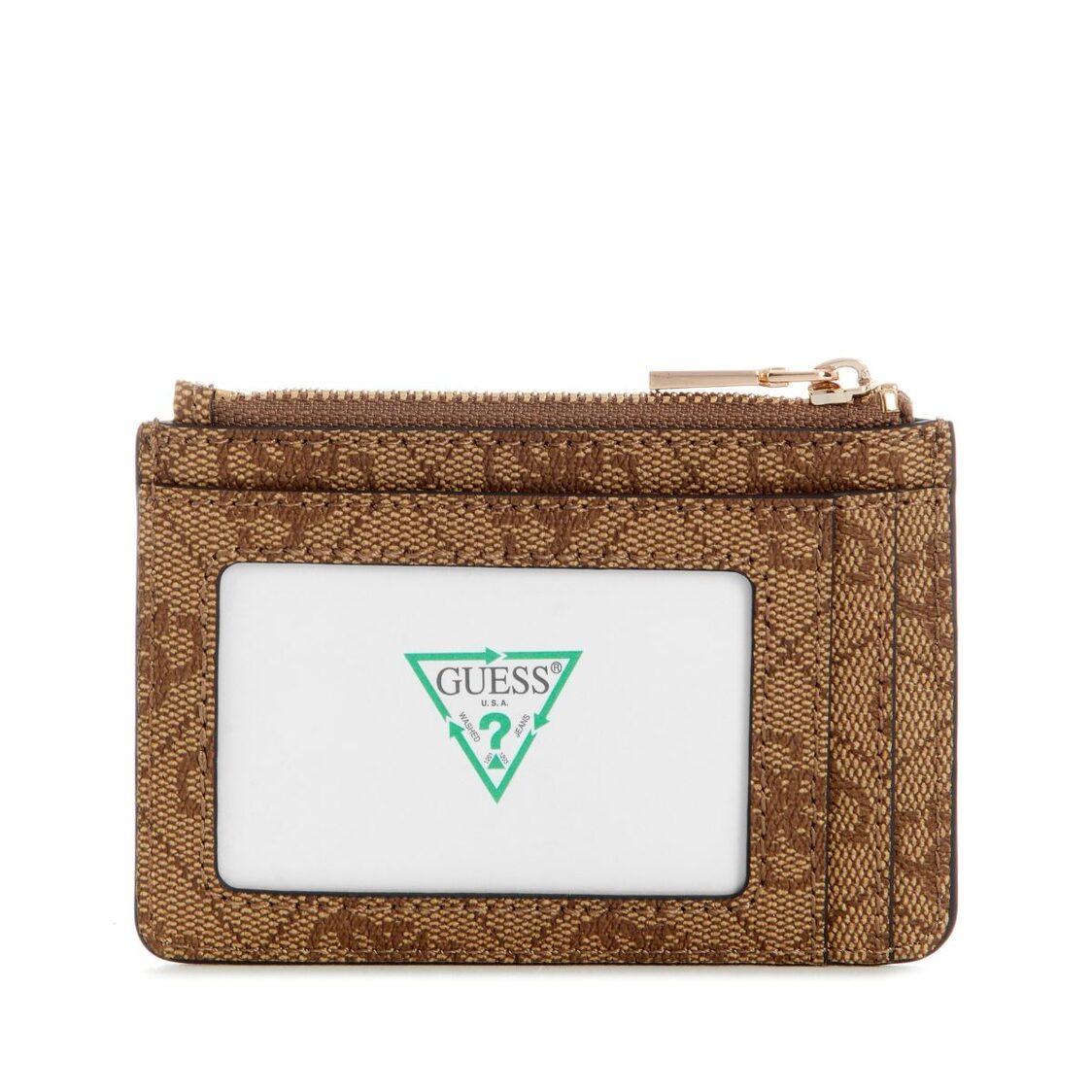 Guess Laurel II Slg Credit Card Case - Latte Logo