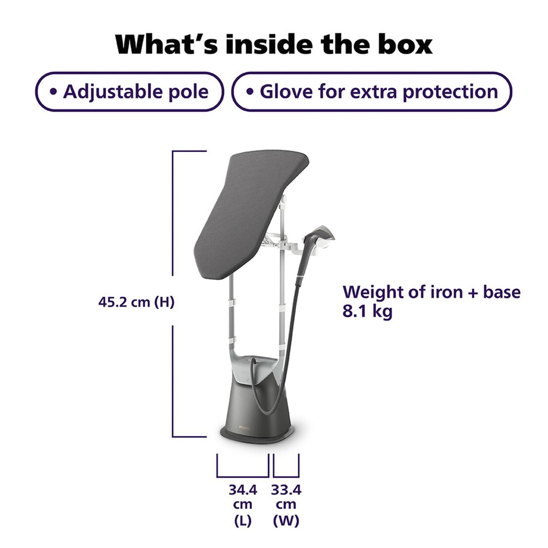 Philips 8000 Series All-In-One Ironing Solution (GC628/86)