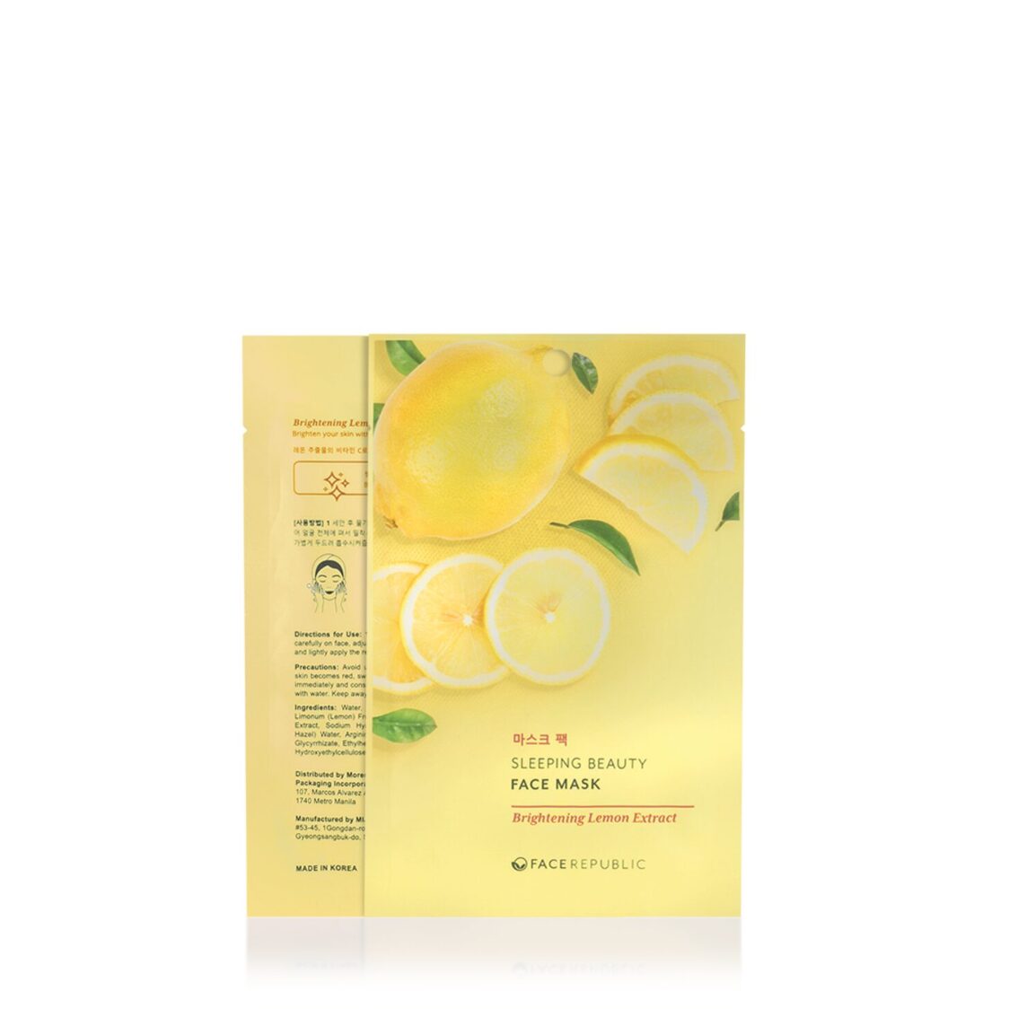 Face Republic Sleeping Beauty Face Mask Brightening Lemon Extract 23g