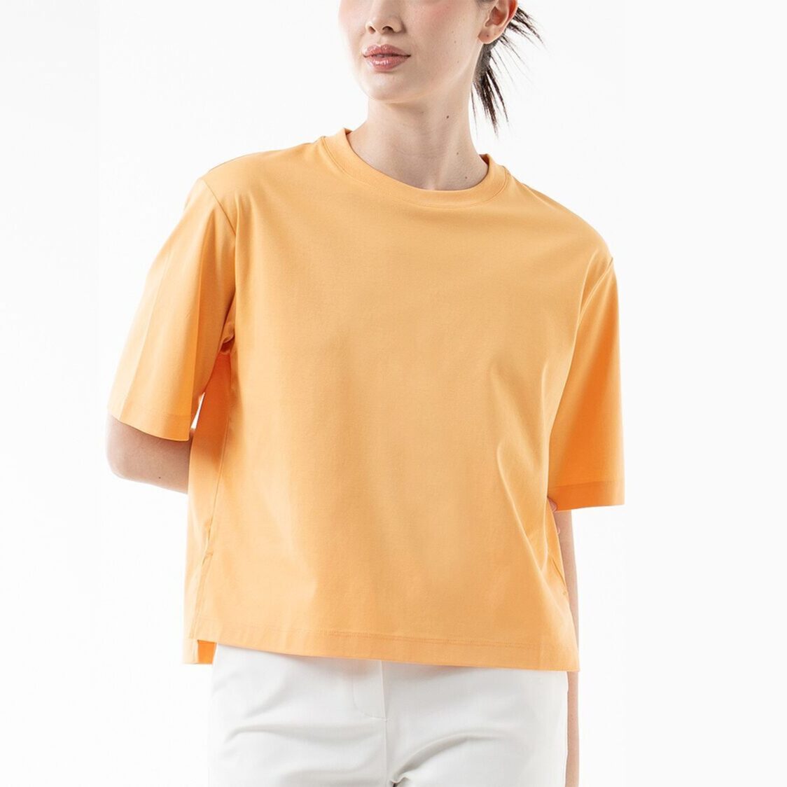 K/Woods Essential Boxy Tee in Yellow Sand