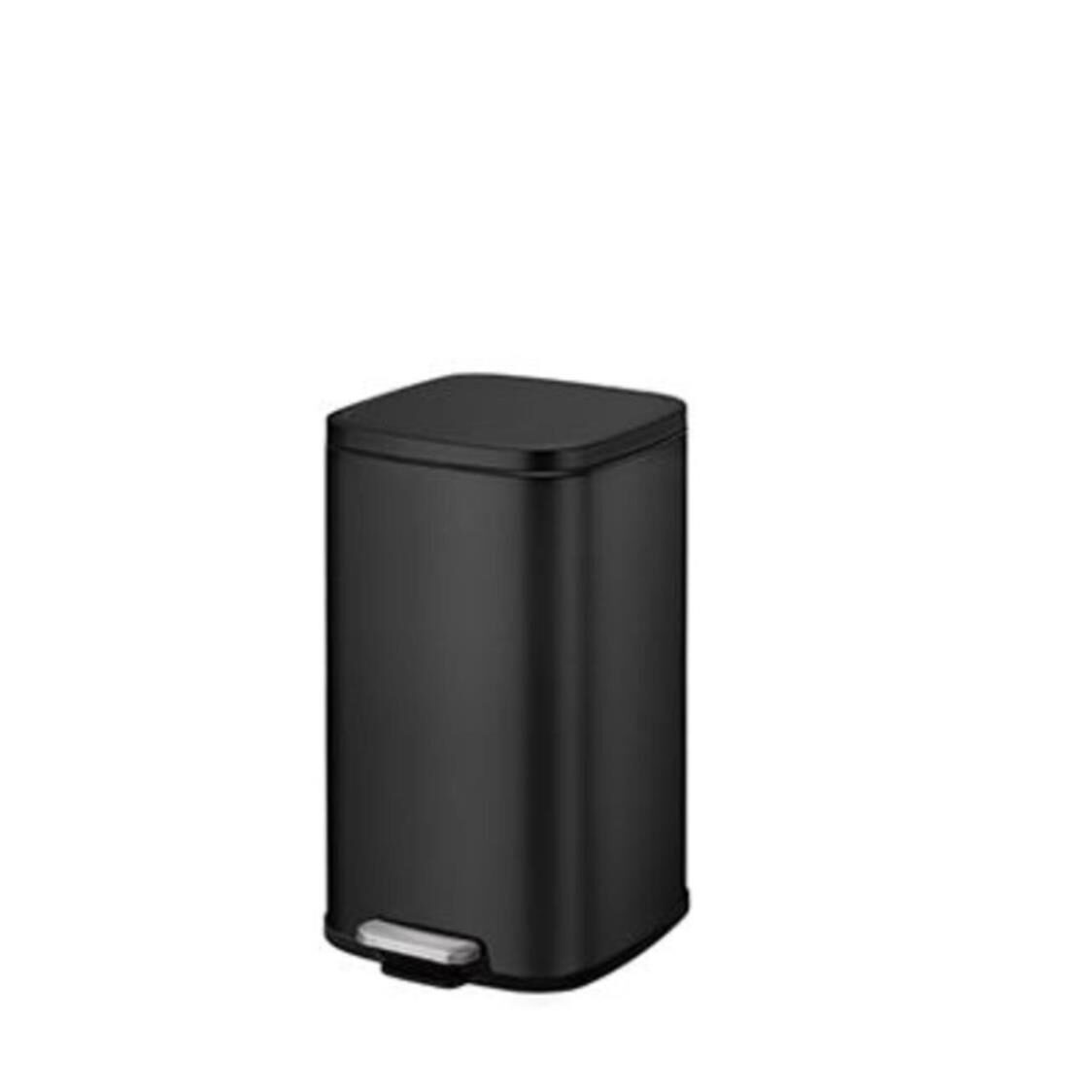 EKO S S Rectangle Step Bin With Soft Closing Lid Black Stella 9L EK9384-9-MB