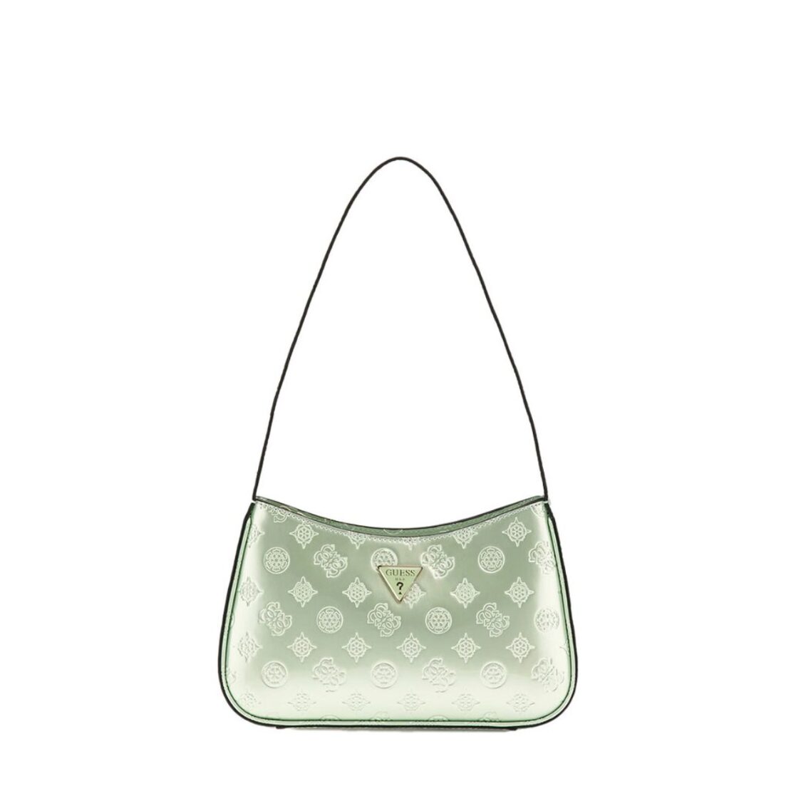 Guess Arnela Top Zip Shoulder Bag, Celadon Logo