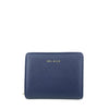 Mel&Co Saffiano-Effect Bifold Zip Coin Card Wallet