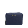 Mel&Co Saffiano-Effect Zip-Around Card Holder