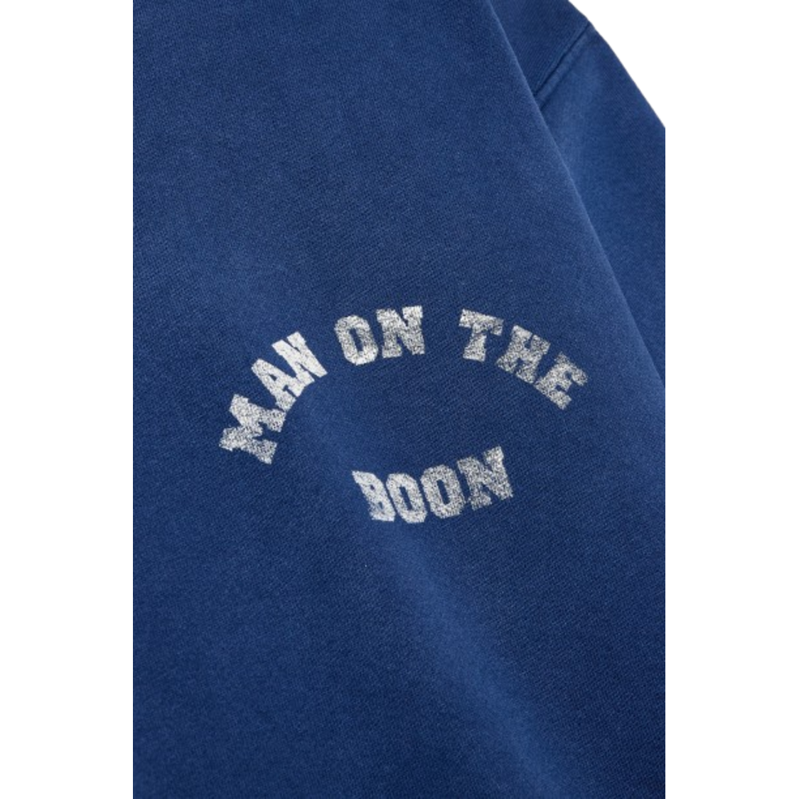 Man On The Boon Made In Usa Washed Terry Sweat Crew Blue