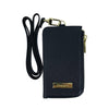 Mel&Co Saffiano Leatherette Zip-Up Lanyard Card Holder
