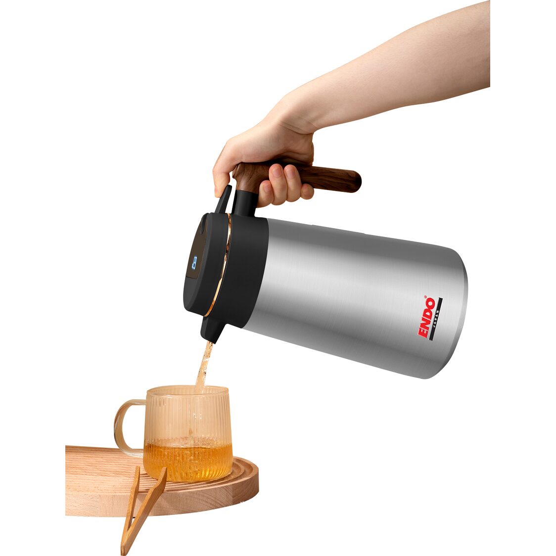 Endo 1.7L Double S/Steel Handy Jug With Temp Reading (CX-2021)