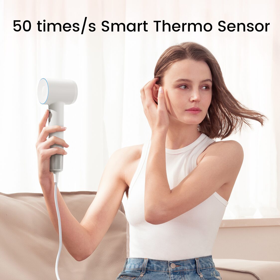 Laifen SE High-speed Hair Dryer Negative Ionic Fast Drying Low Noise Thermo-Control Long Lasting - Blue