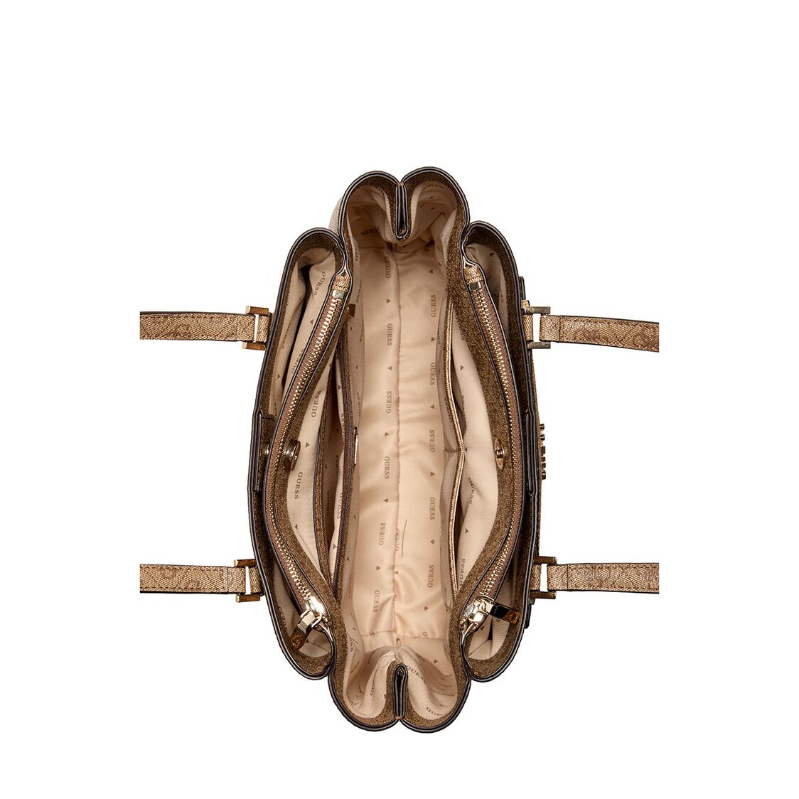 Guess Katya Multi Comp Tote - Latte Logo