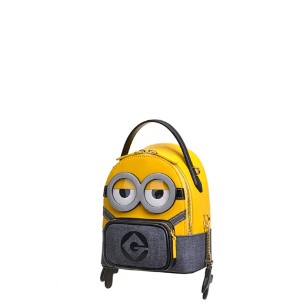 Fion Minions Jacquard with Leather Backpack Medium - FAAFIPJ029YLWDBLZZ - Metro Singapore Departmental Store - Celebrating 69 Years in SG