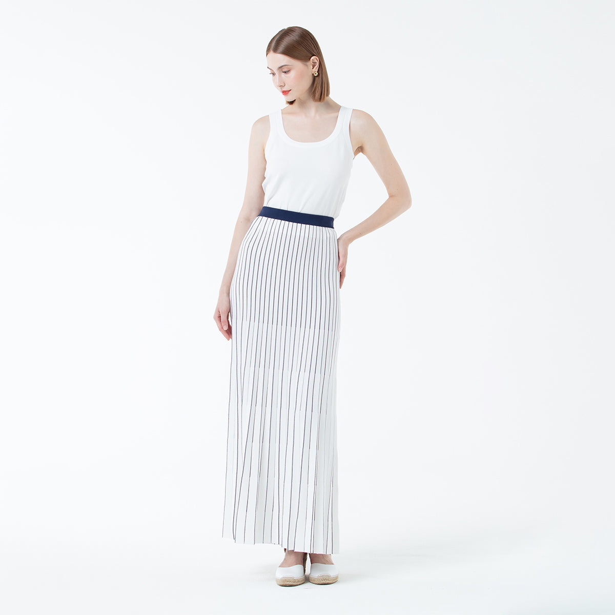 K/Woods Ocean Wave Pleated Skirt