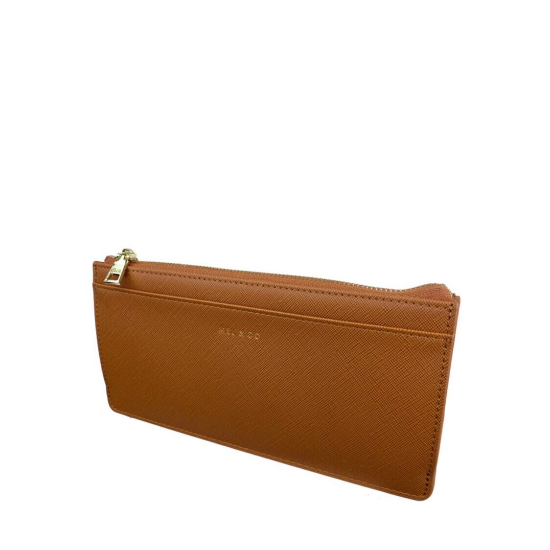 Mel&Co Saffiano-Effect Slim Long Wallet