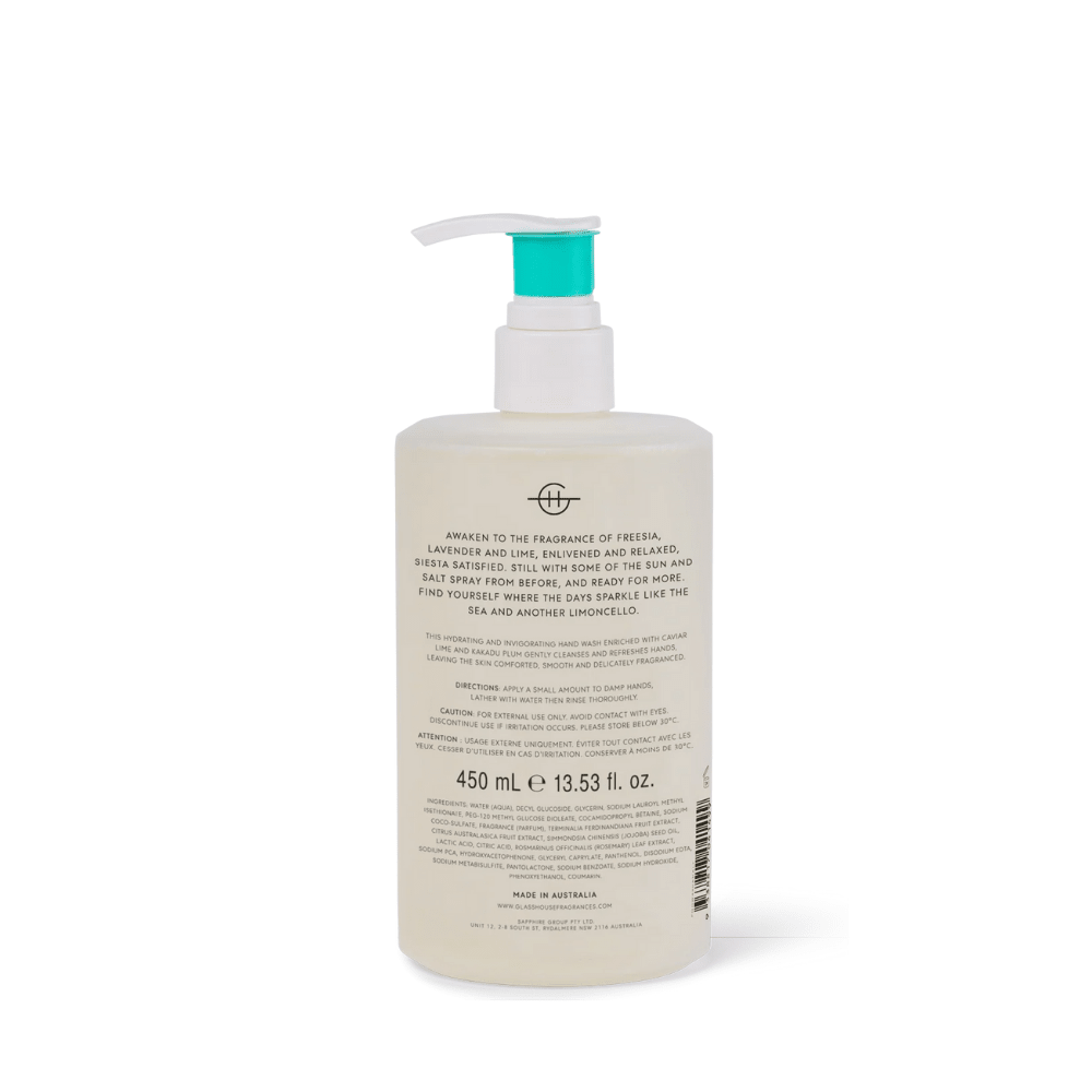 Glasshouse Fragrances Hand Wash 450ml - Metro Singapore Departmental Store - Celebrating 69 Years in SG