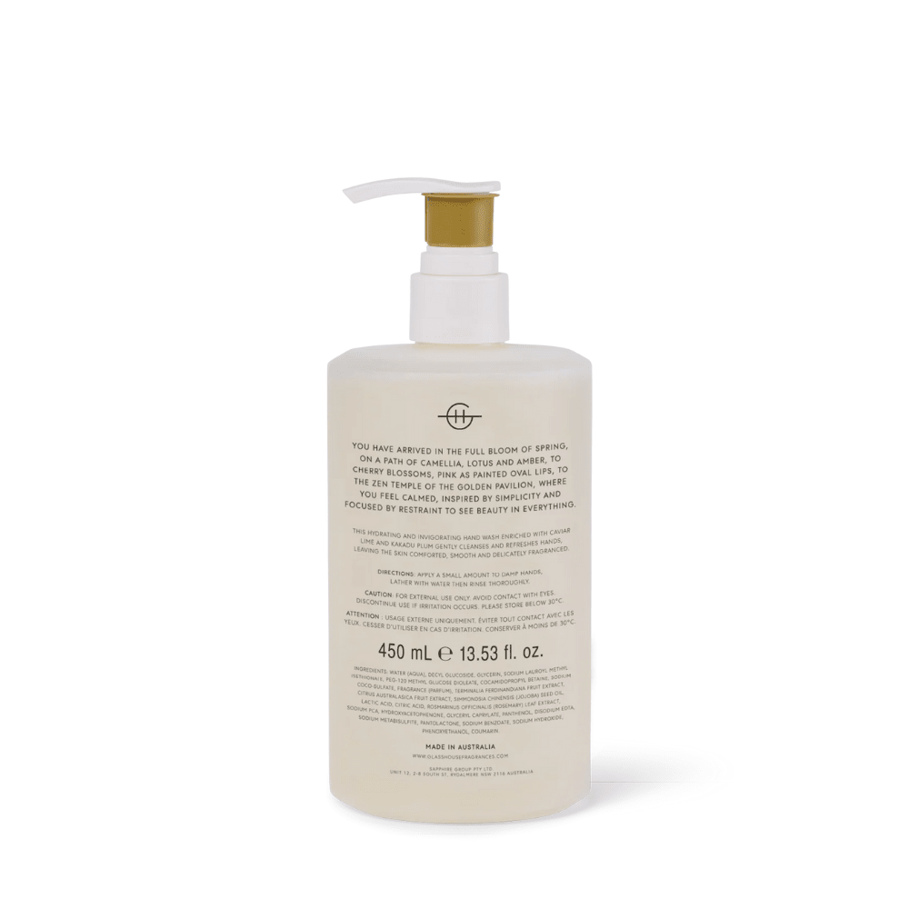 Glasshouse Fragrances Hand Wash 450ml - Metro Singapore Departmental Store - Celebrating 69 Years in SG