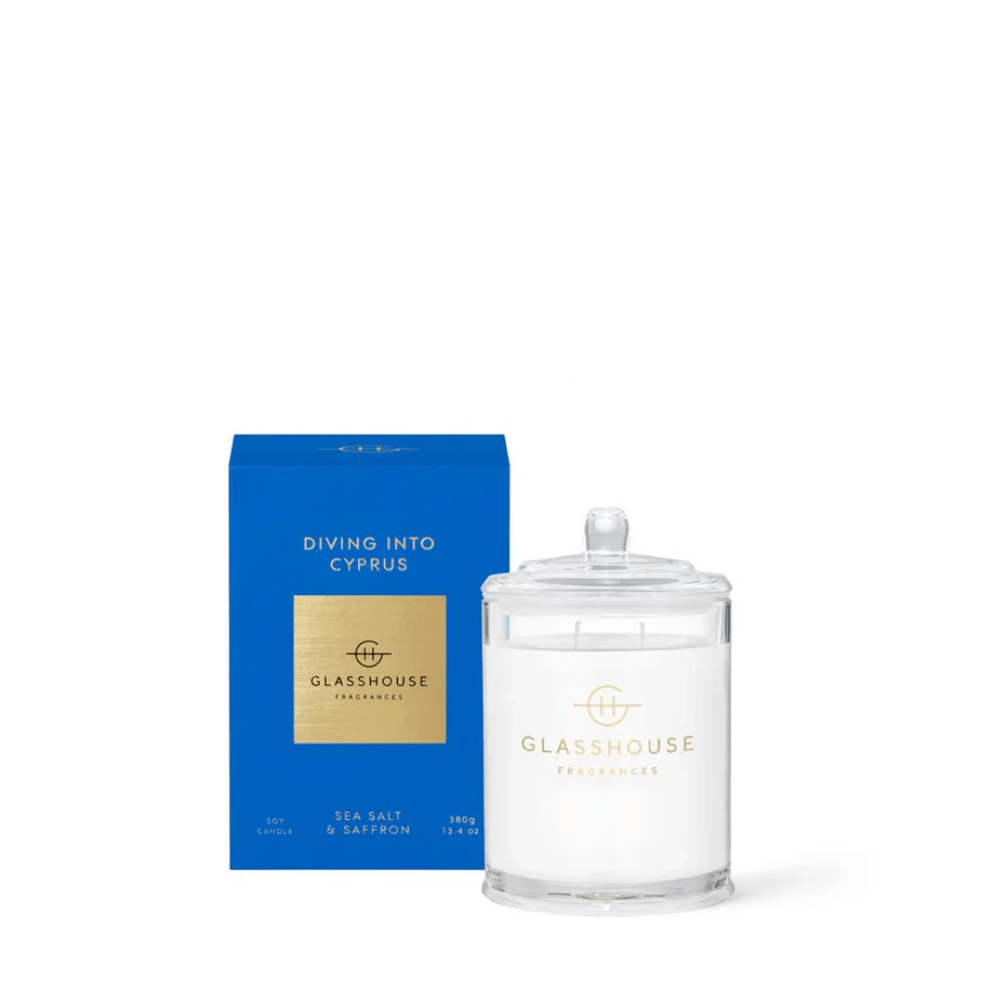 Glasshouse Fragrances Soy Candle 380g - Diving into Cyprus - Metro Singapore Departmental Store - Celebrating 69 Years in SG