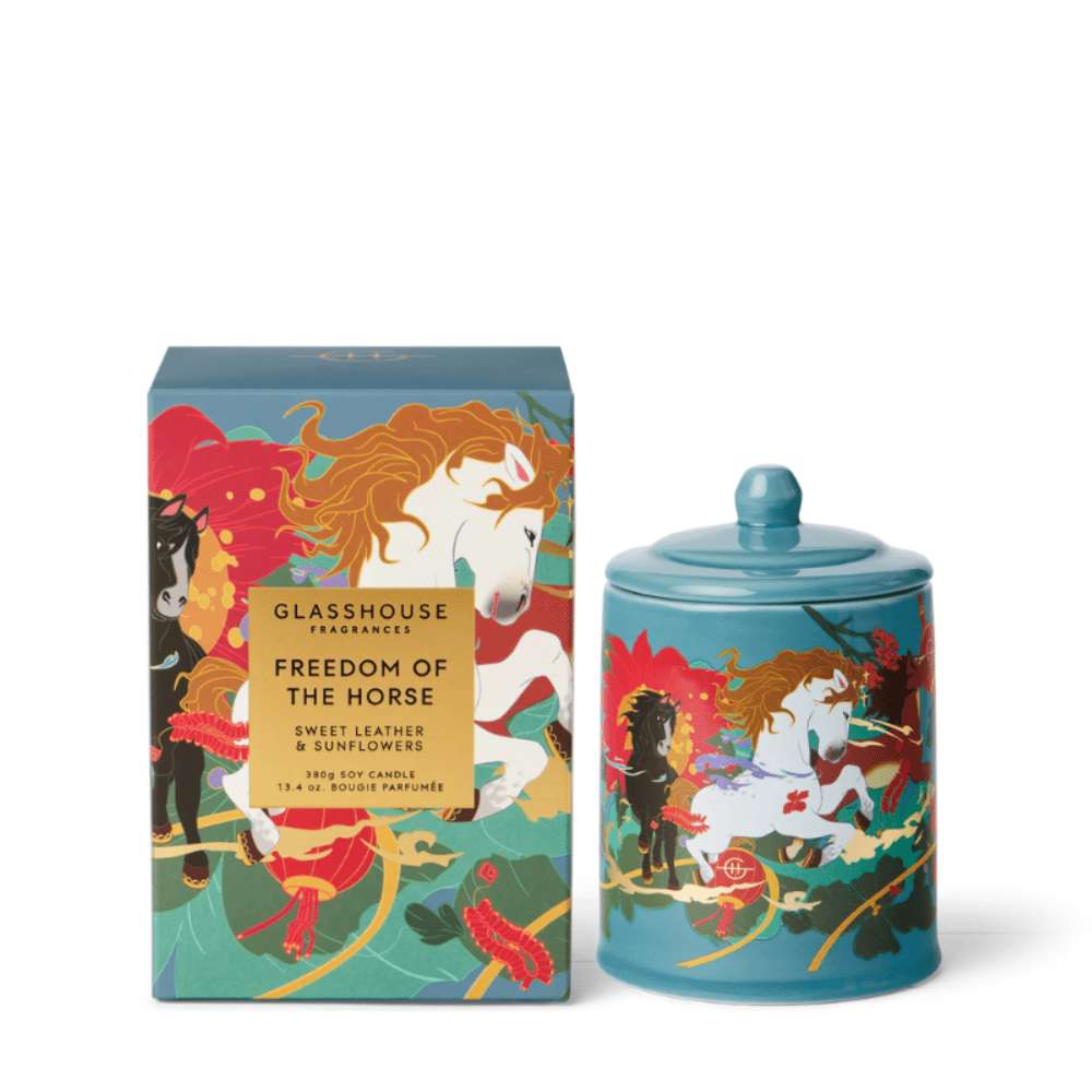 Glasshouse Soy Candle - Freedom of Horse 2026 (Limited Edition) - Metro Singapore Departmental Store - Celebrating 69 Years in SG