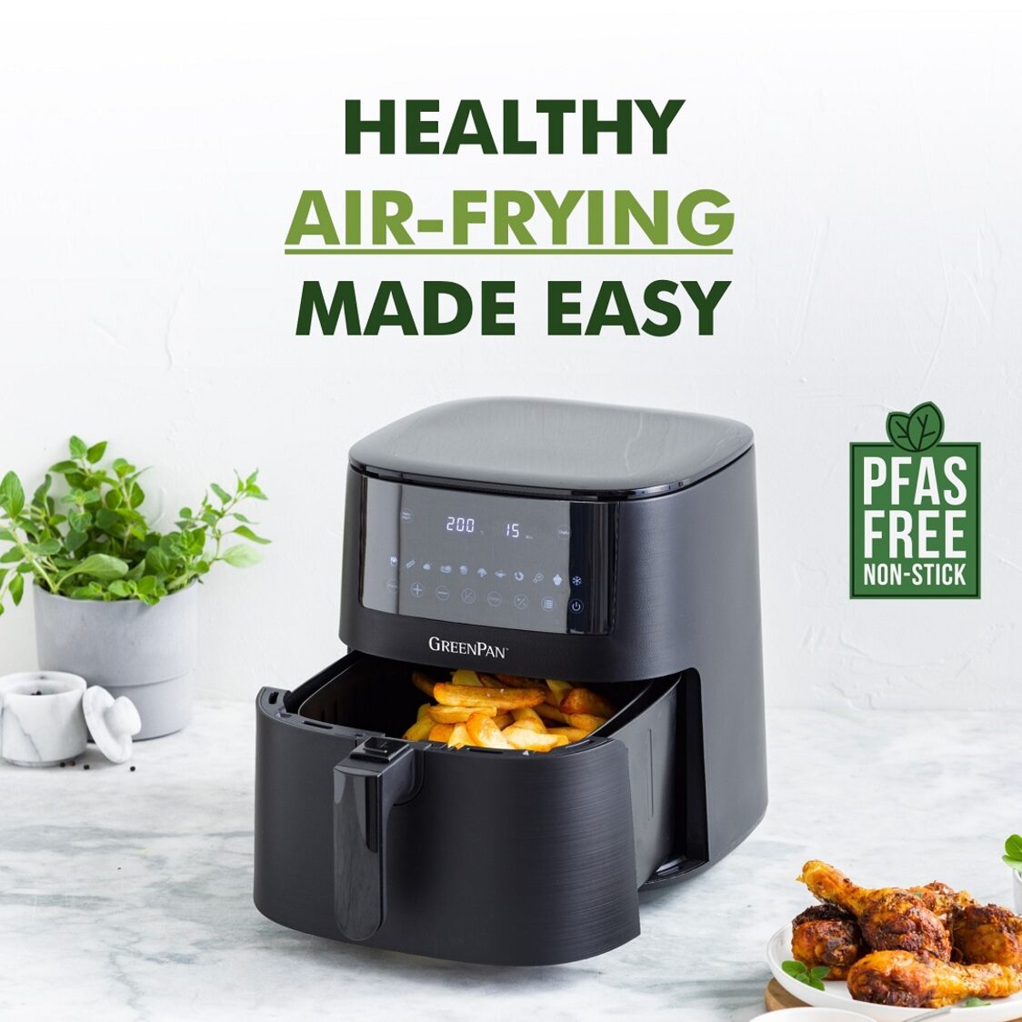 Greenpan Bistro Collection 7.2l Xl Airfryer GPAR1B046313 - Metro Singapore Departmental Store - Celebrating 69 Years in SG