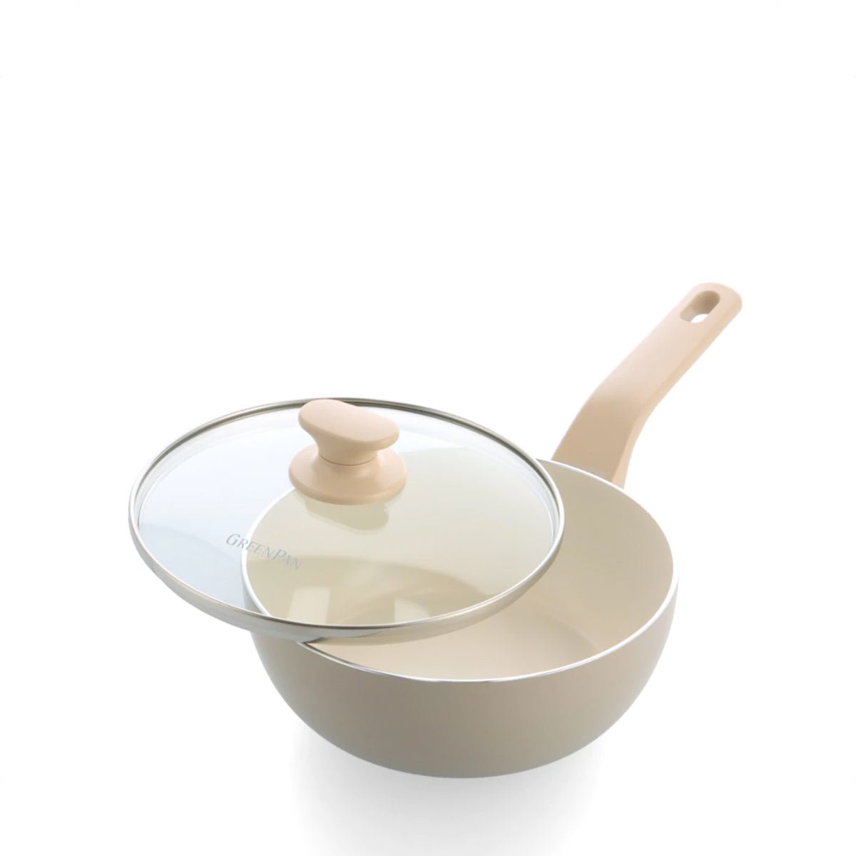 Greenpan Essence Taupe 20cm Ceramic Chef Pan With Lid GPEE073135 - Metro Singapore Departmental Store - Celebrating 69 Years in SG
