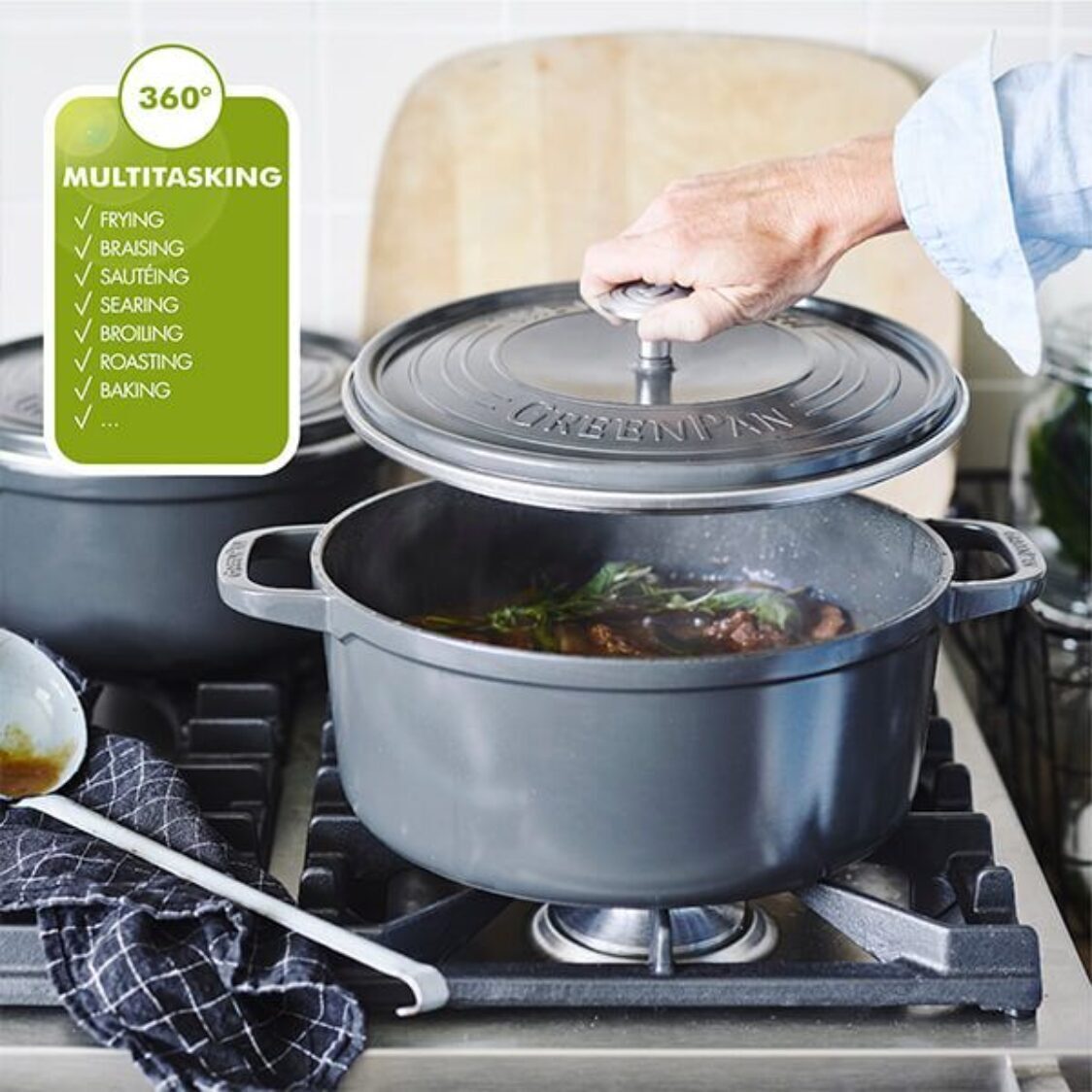 Greenpan Feather Weight 6.2L Casserole GPFW657187 - Metro Singapore Departmental Store - Celebrating 69 Years in SG