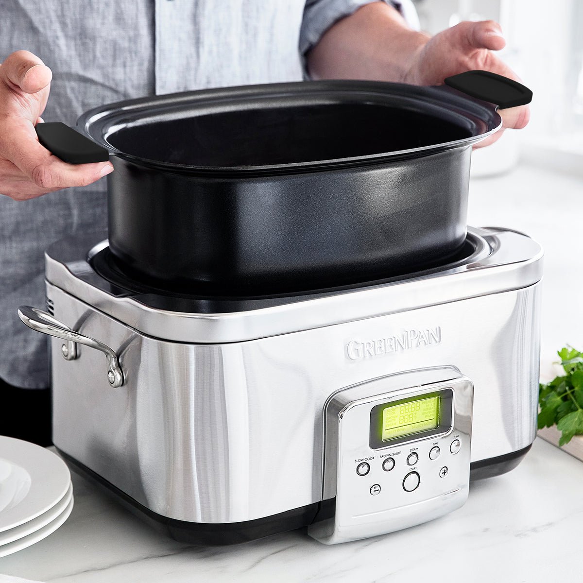 Greenpan Slow Cooker 6L (Ceramic Inner) - Metro Singapore Departmental Store - Celebrating 69 Years in SG