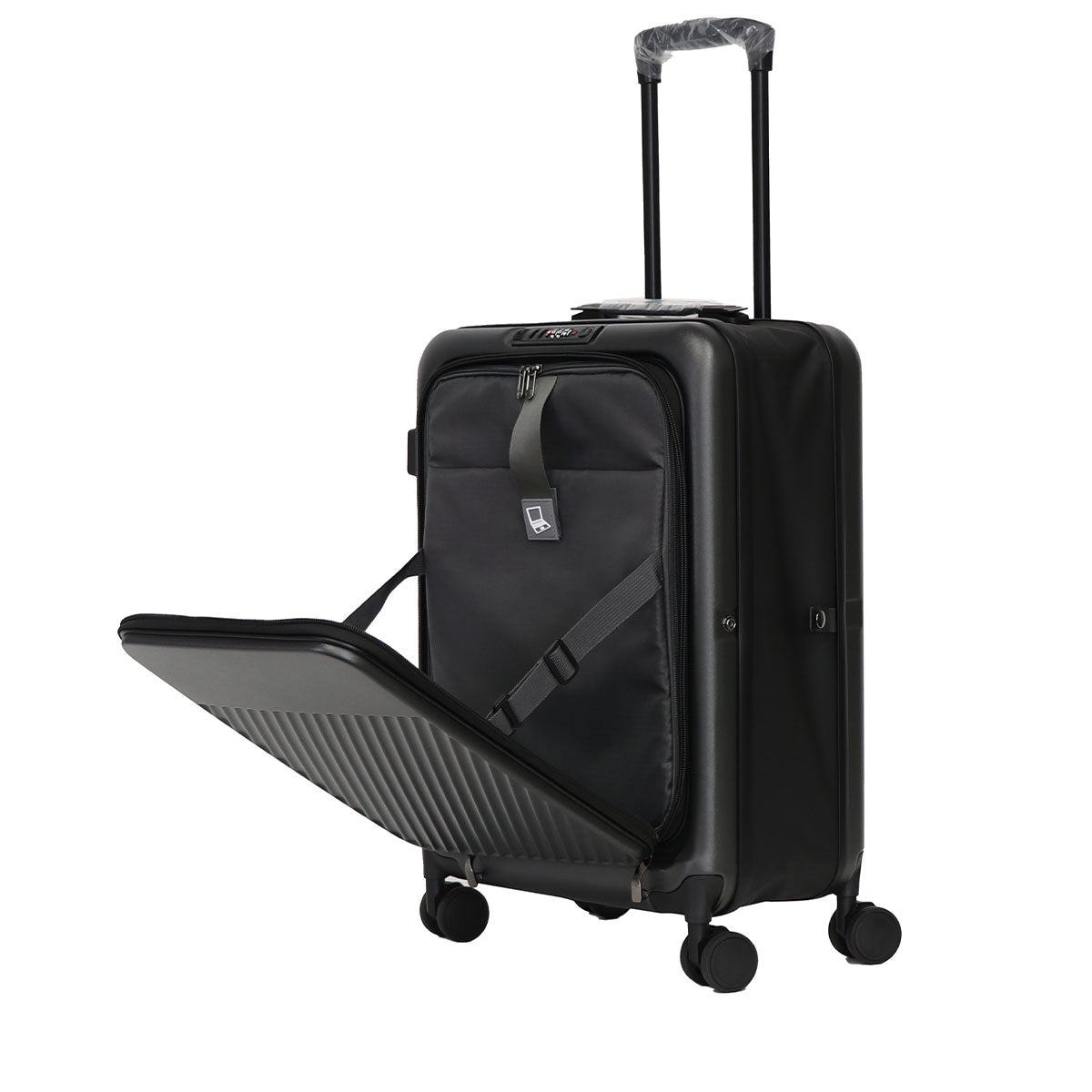 Ortem Folding & Multi-functional Front Opening Luggage Grey 20"